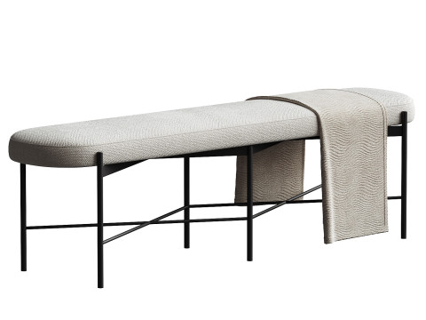 Maison Backless Bench Model 3D