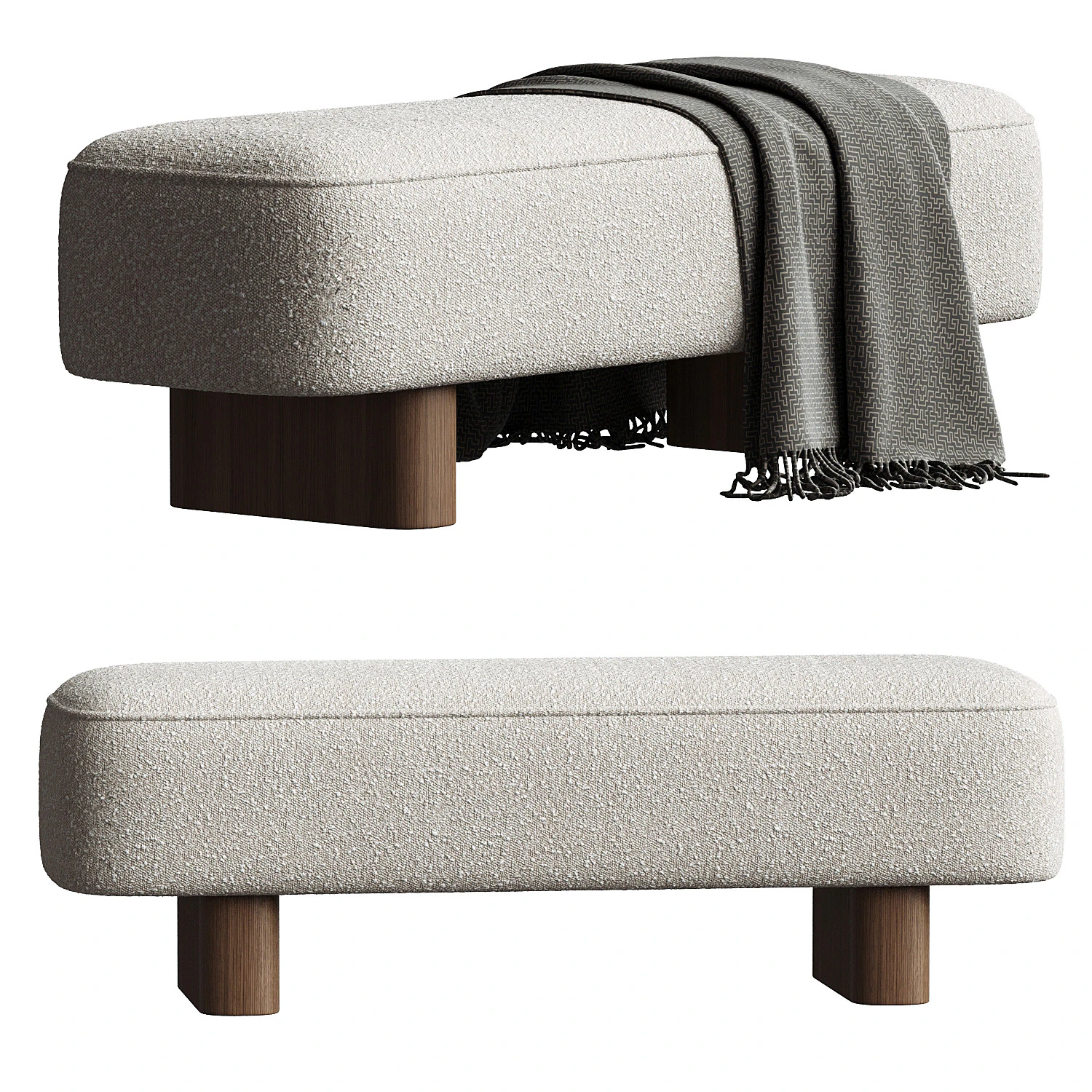 Camryn Bench 3D Model .c4d .max .obj .3ds .fbx .stl .blend 