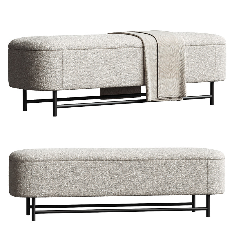 Melrose Bench 3D 模型 .c4d .max .obj .3ds .fbx .stl .blend 