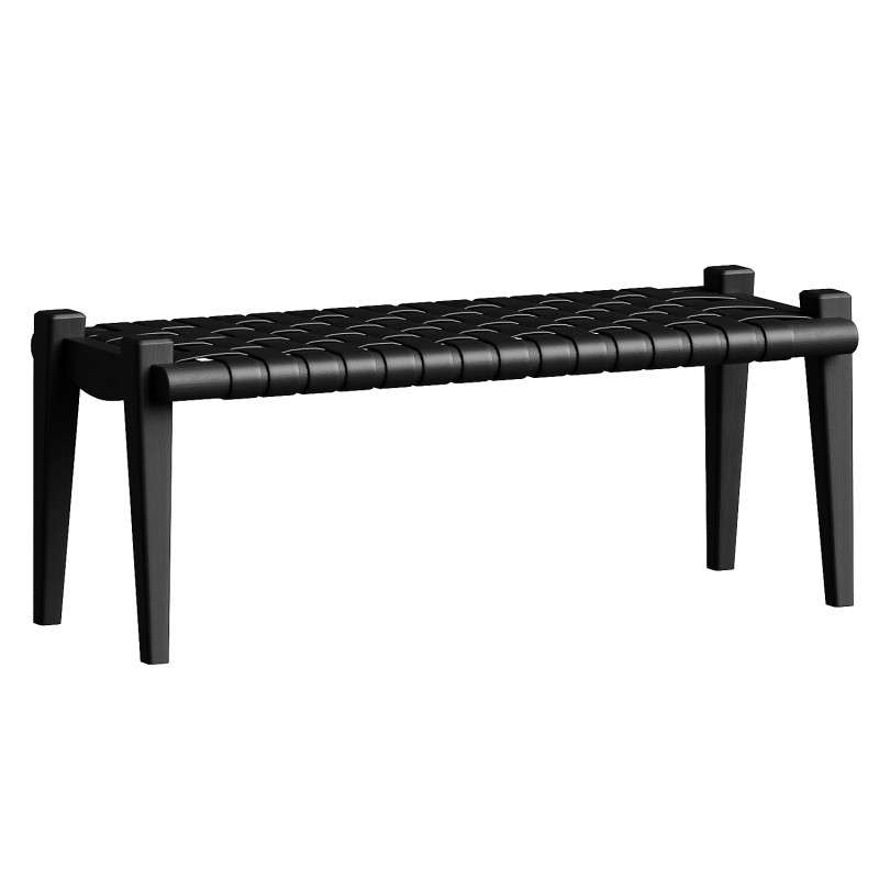 萨拉查皮革长凳 3D 模型 .c4d .max .obj .3ds .fbx .stl .blend