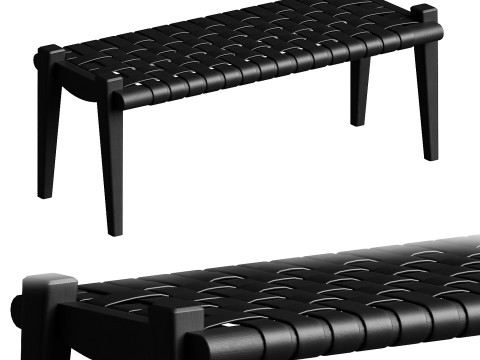 萨拉查皮革长凳 3D 模型