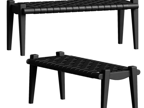 萨拉查皮革长凳 3D 模型