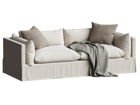 Four Hands Habitat Slipcovered Sofa 3D 模型