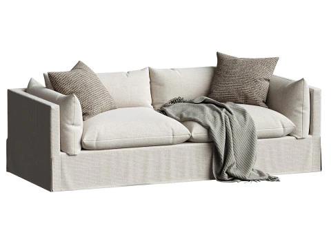 Divano foderato Habitat a quattro mani Modello 3D