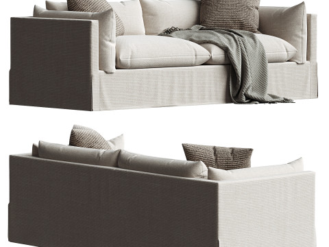 Four Hands Habitat Slipcovered Sofa 3D Model