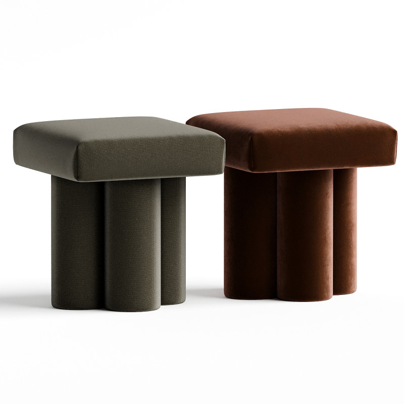 Clover Stool by Sarah Sherman Samuel Model 3D .c4d .max .obj .3ds .fbx .stl .blend 