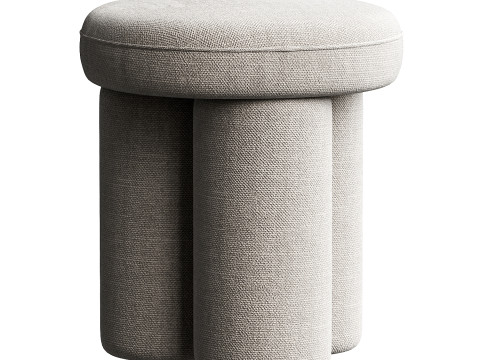 Big Foot Stool Linen Sand Modelo 3D