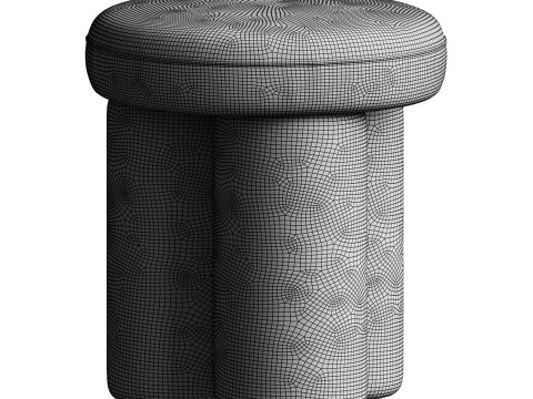 Big Foot Stool Linen Sand 3D Modell
