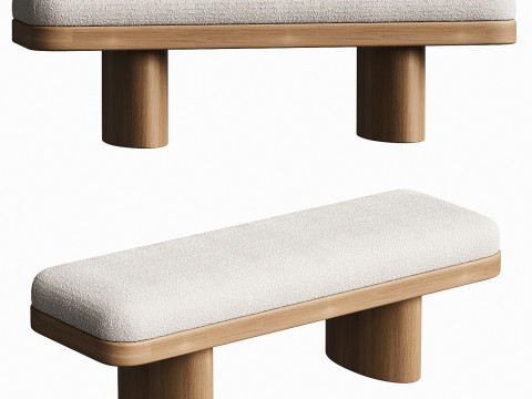 Hilarie 48 Boucle Bench 3D Modell