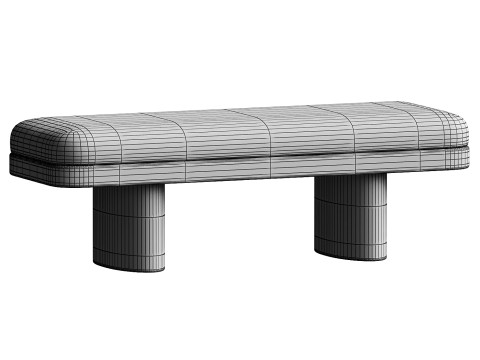 Hilarie 48 Boucle Bench 3D Modell