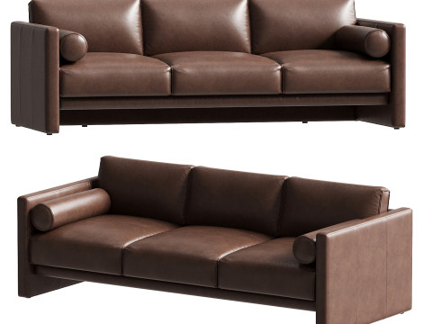 Aviator Leather Sofa 88 3D Modell