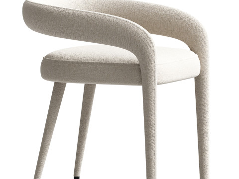 Kaya Round Table and Syrah Dining Chair set 3D Model
