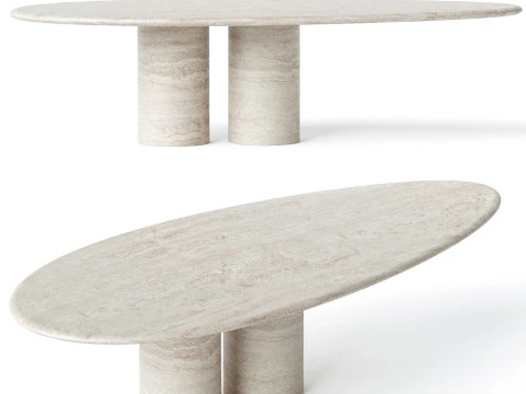 IPPICO 05 TRAVERTINE TABLE 3D Model