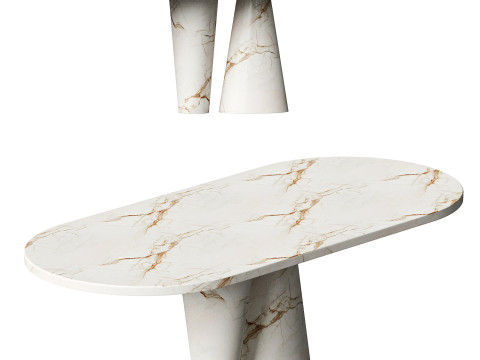 CITE OVAL TABLE BY GIORGIO BONAGURO 3D Model