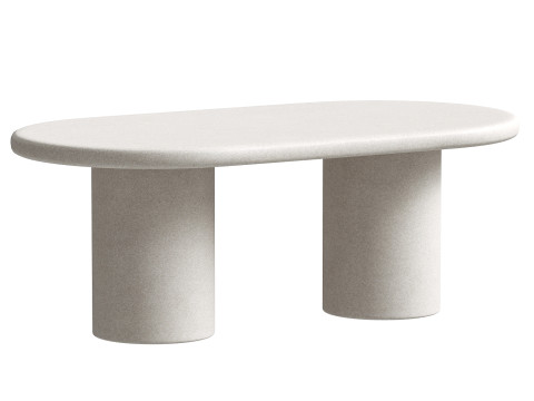 Kaya Rectangle Table and Franka Dining Chair set 3D Модель