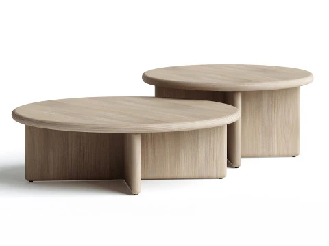 奥斯汀嵌套咖啡桌 3D 模型