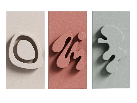 건초 3개 세트 3D 모델