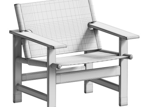 Fredericia The Canvas Chair Modello 3D