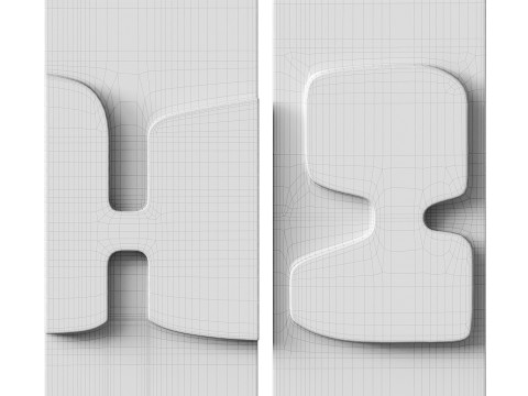 Lucile Salamone CURV SET OF 2 3D Modell
