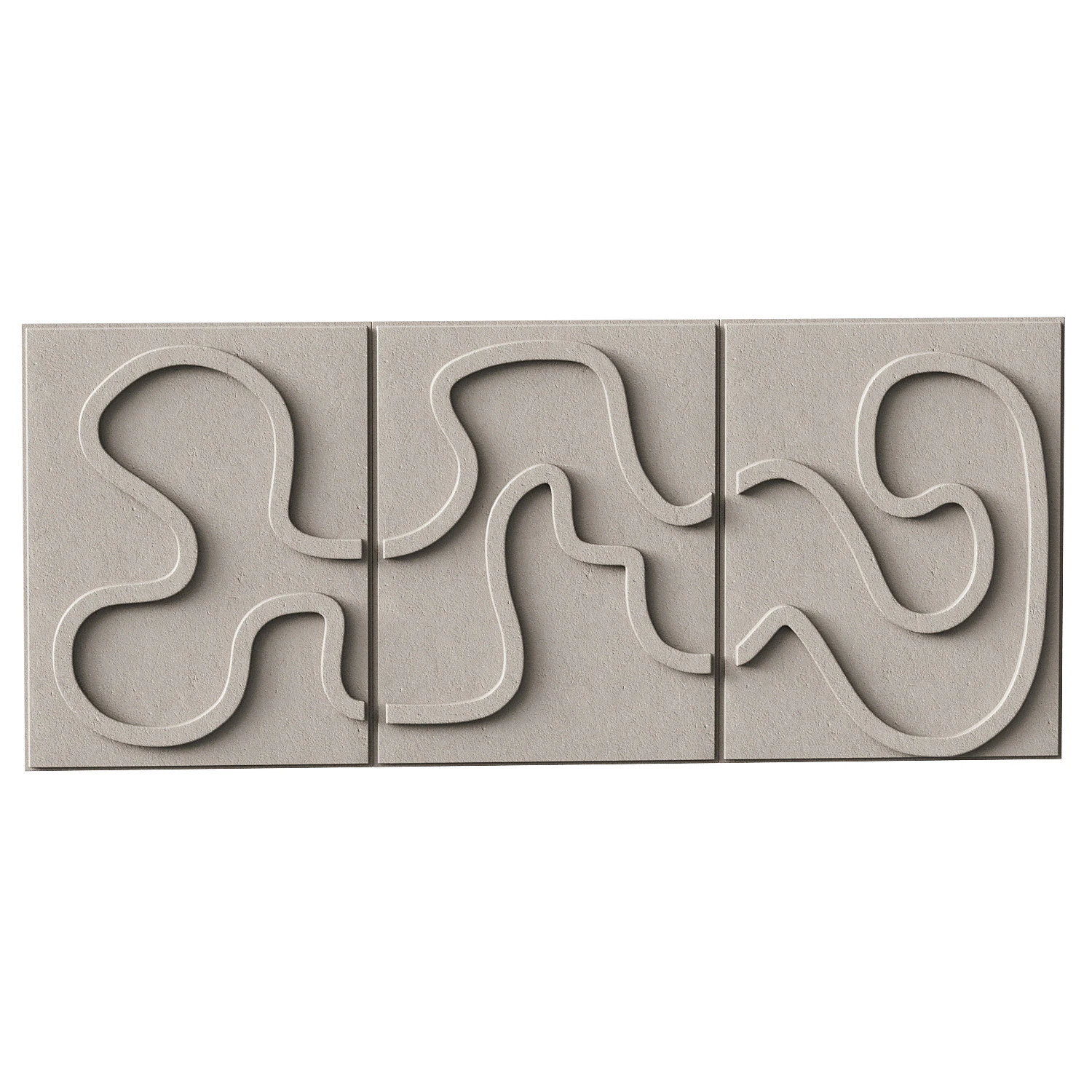 Lucile Salamone TRYPTIQUE SET OF 3 3D Model .c4d .max .obj .3ds .fbx .stl .blend 