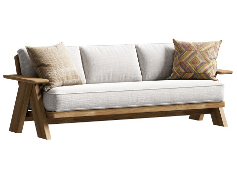 Modern Farmhouse Outdoor Sofa Model 3D