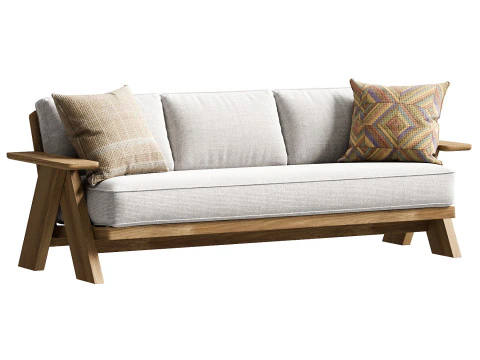 Divano da esterno moderno per fattoria Modello 3D