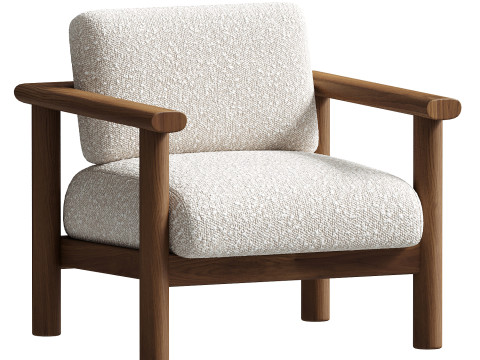 Japandi armchair JPA01 Modelo 3D