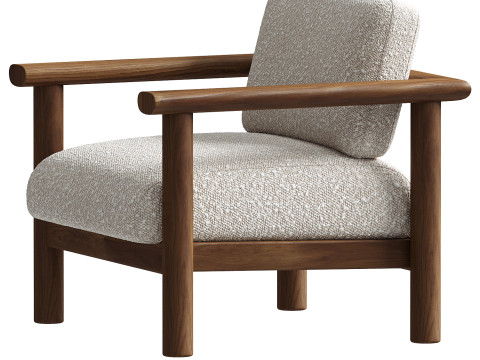 Japandi armchair JPA01 3D 模型