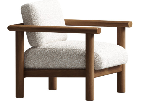 Japandi armchair JPA01 3D 模型