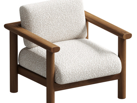 Japandi armchair JPA01 3D 模型