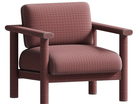 Japandi armchair JPA01 3D 模型