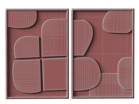 3D Art Template 12 duo Studio LDE Modelo 3D