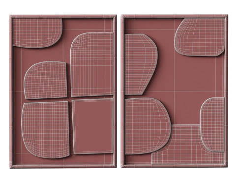 3D Art Template 12 duo Studio LDE 3D Model