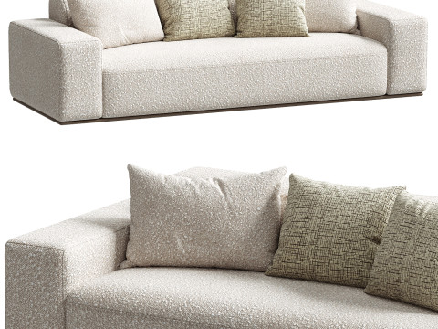 Callie Cream Boucle 3-Seater Sofa 3D 模型