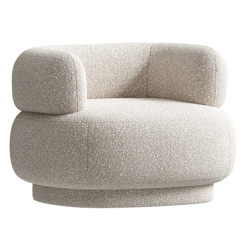 Silla Carlos Crema Turrel Modelo 3D .c4d .max .obj .3ds .fbx .stl .blend