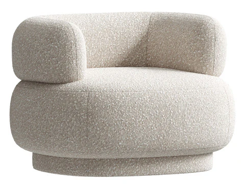 Silla Carlos Crema Turrel Modelo 3D