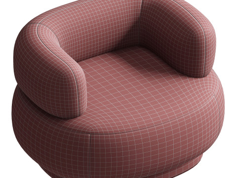 Silla Carlos Crema Turrel Modelo 3D