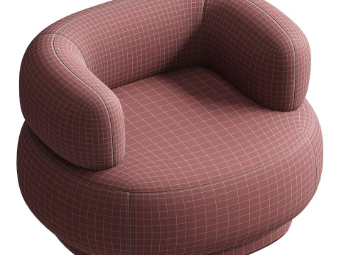 Silla Carlos Crema Turrel Modelo 3D