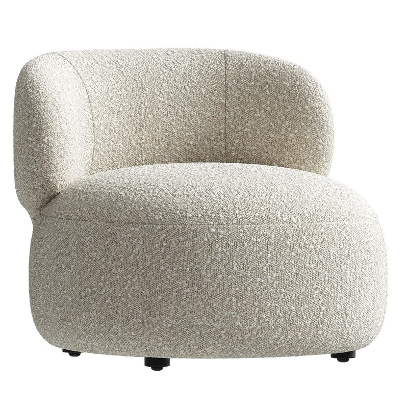 Brayden Stone Cream Woven Fabric Occasional Chair 3D मॉडल .c4d .max .obj .3ds .fbx .stl .blend 