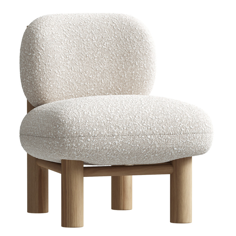 Kubbe Chair Vanilla 3D Model .c4d .max .obj .3ds .fbx .stl .blend