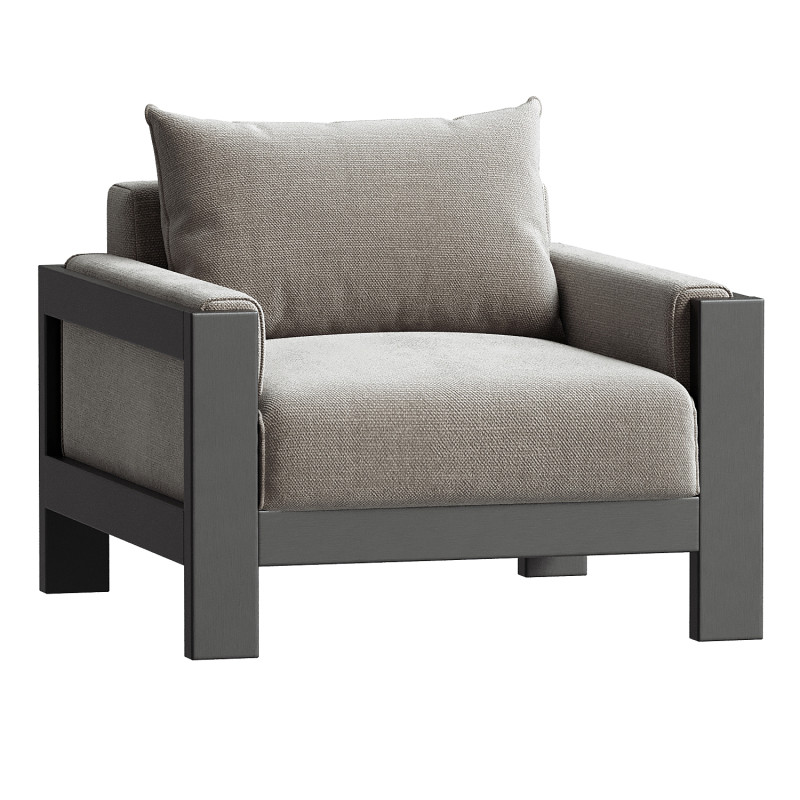 Sullivan Outdoor Aluminum Lounge Chair 3D Model .c4d .max .obj .3ds .fbx .stl .blend 