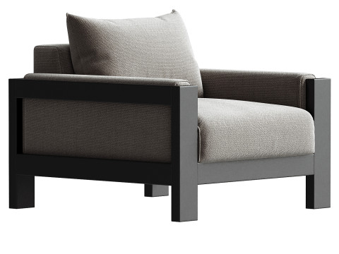 Sullivan Outdoor Aluminum Lounge Chair 3D Model