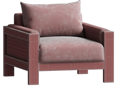 Sullivan Outdoor Aluminum Lounge Chair 3D Model