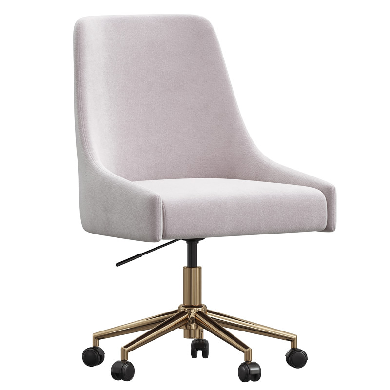 Karina Swivel and Adjustable Velvet Office Chair Modelo 3D .c4d .max .obj .3ds .fbx .stl .blend