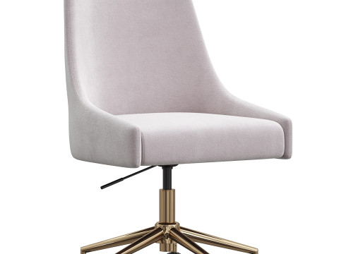 Karina Swivel and Adjustable Velvet Office Chair 3D 模型