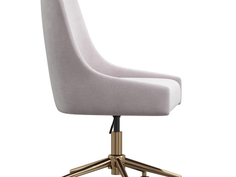 Karina Swivel and Adjustable Velvet Office Chair Modelo 3D