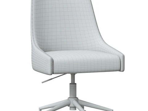 Karina Swivel and Adjustable Velvet Office Chair 3D Model
