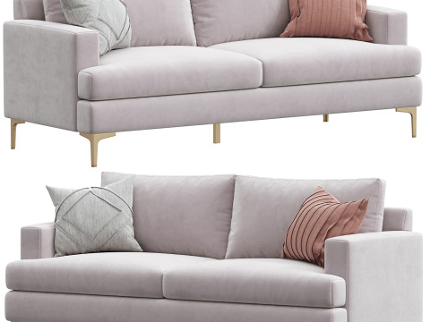 Tribeca Ivory Upholstered Sofa 3D Модель