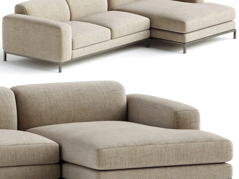 Sof&aacute; esquinero seccional Benedict de 2 piezas Modelo 3D