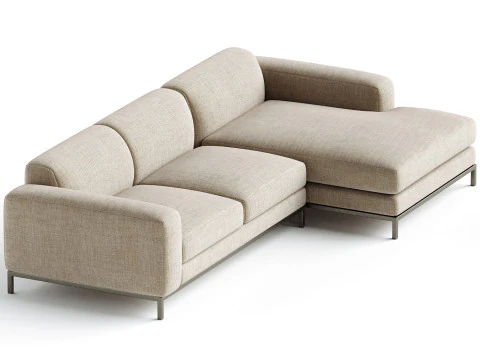 Benedict 2Piece Sectional Corner Sofa 3D Model